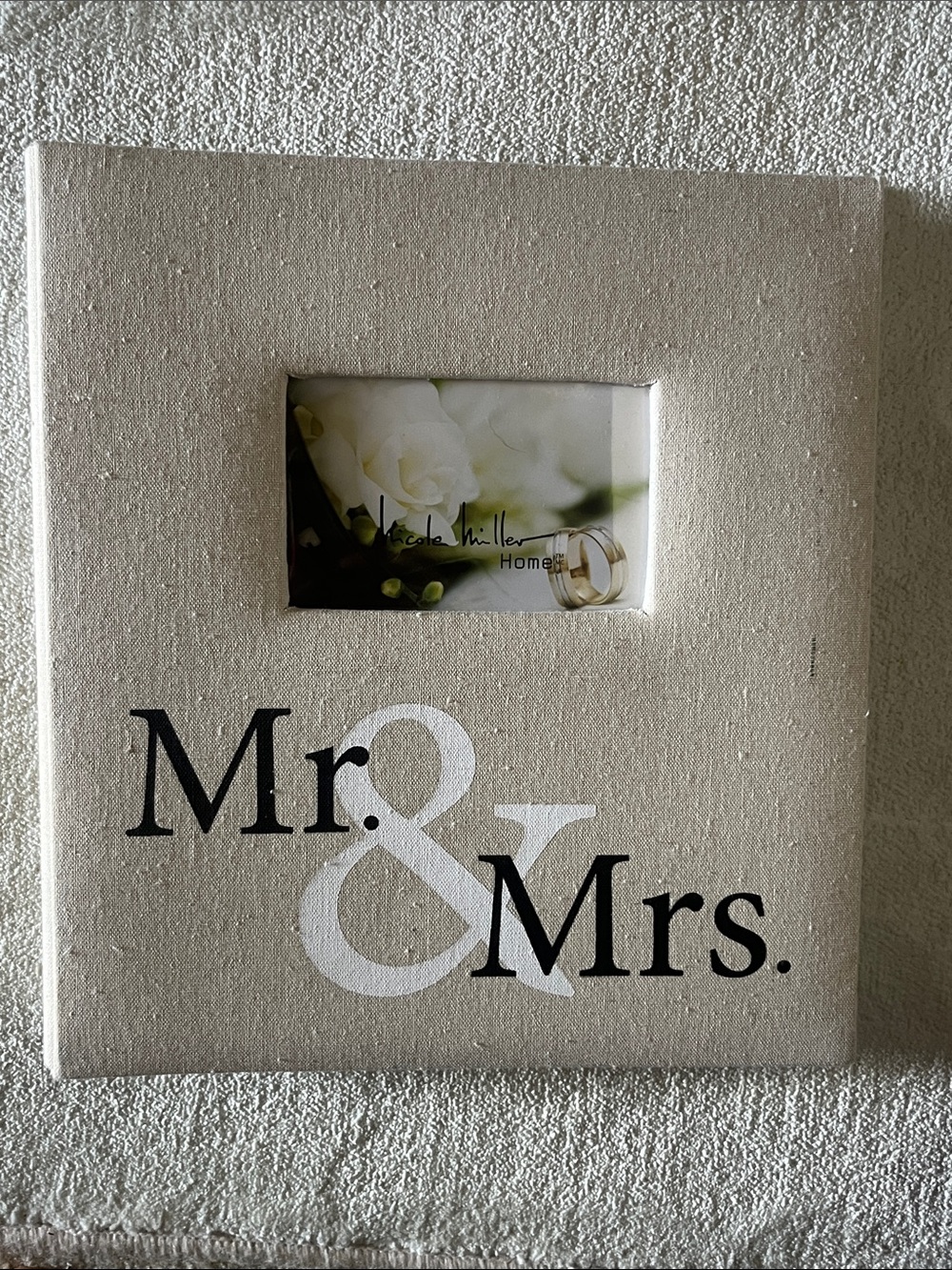 Nicole Miller Beige Mr. & Mrs. Canvas Frame